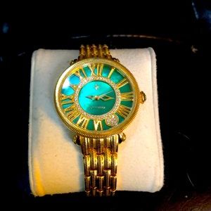 Judith Ripka gold tone watch